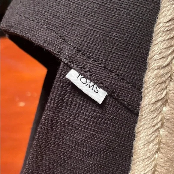 New Toms Black Canvas Slip-On Loafers - Picture 7 of 16